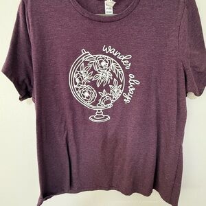 Purple Graphic T-Shirt wander always